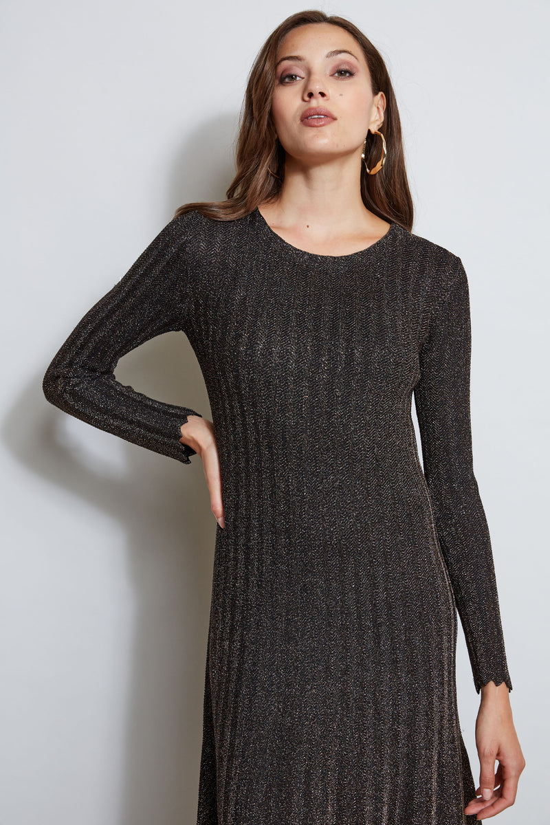 Metallic Knit Dress