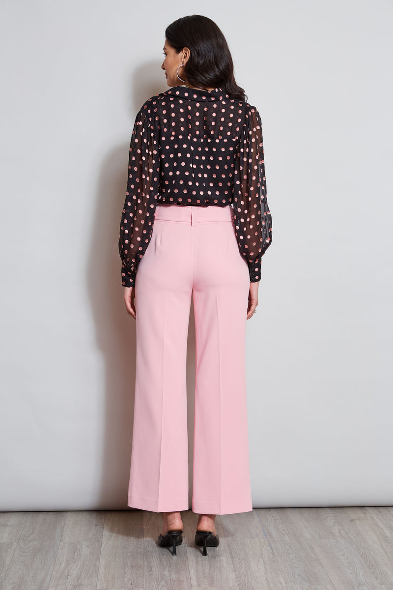 Belted Crepe Pant