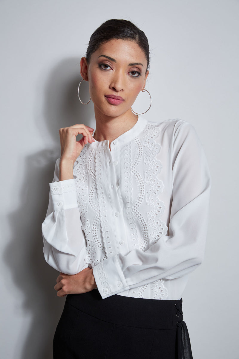 Lace Embroidered Shirt – Elie Tahari