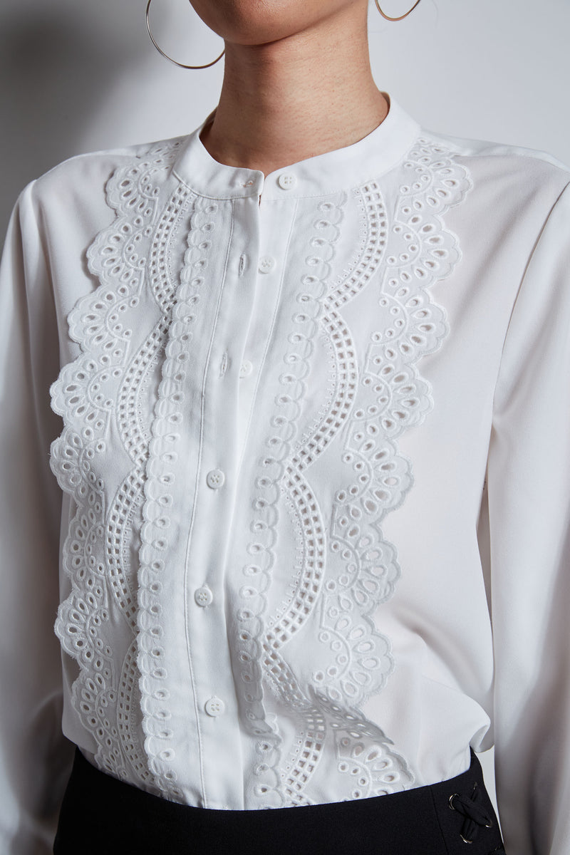 Lace Embroidered Shirt