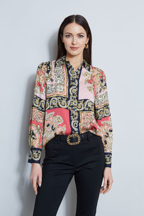 Baroque Scarf Print Shirt
