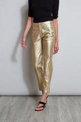 Metallic Vegan Leather Pant