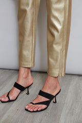 Metallic Vegan Leather Pant