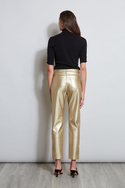Metallic Vegan Leather Pant Image 6