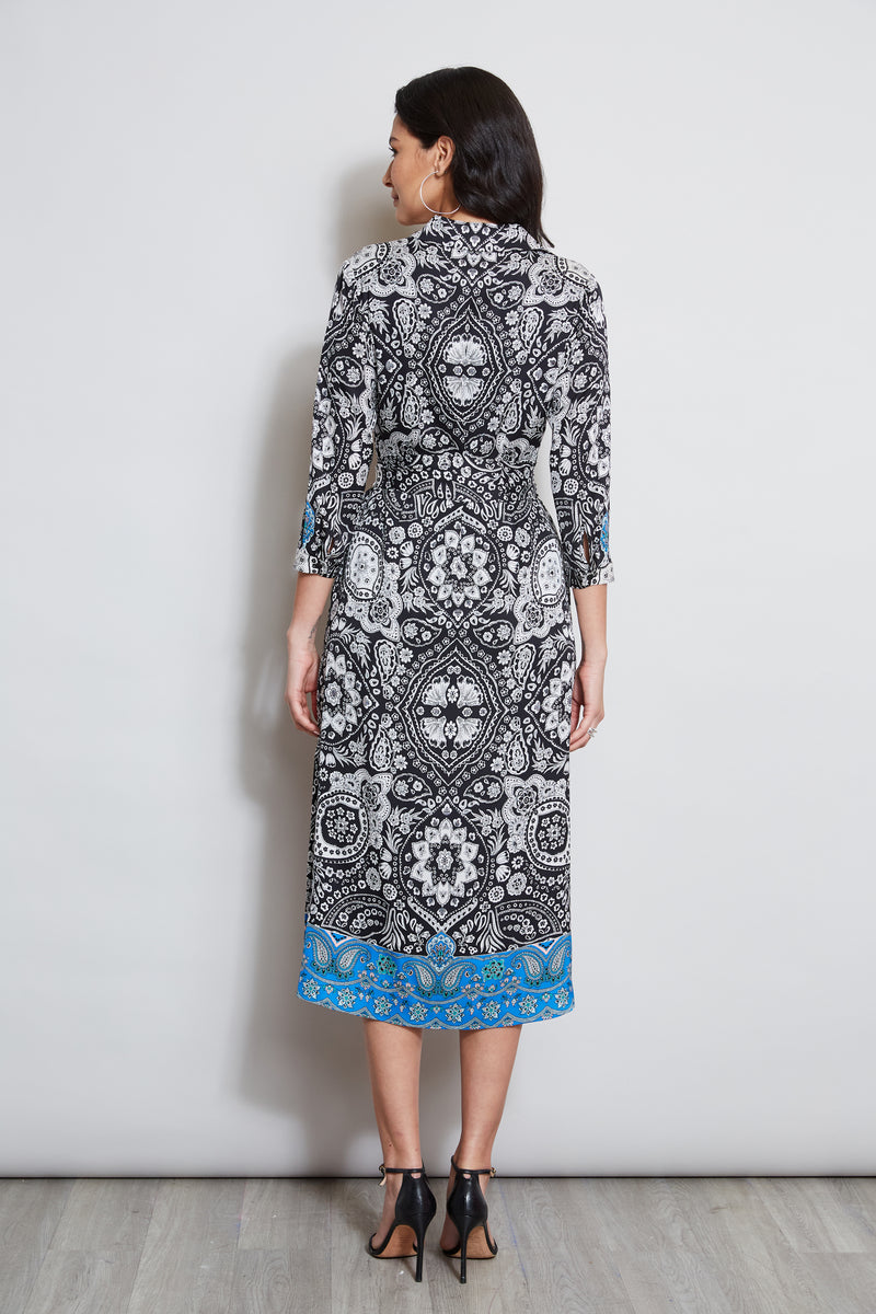 Eclipse Scarf Print Shirt Dress