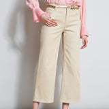 Stretch Denim Wide Leg Pant