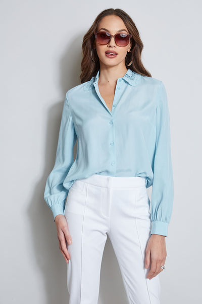 Embroidered Collar Shirt Image 3