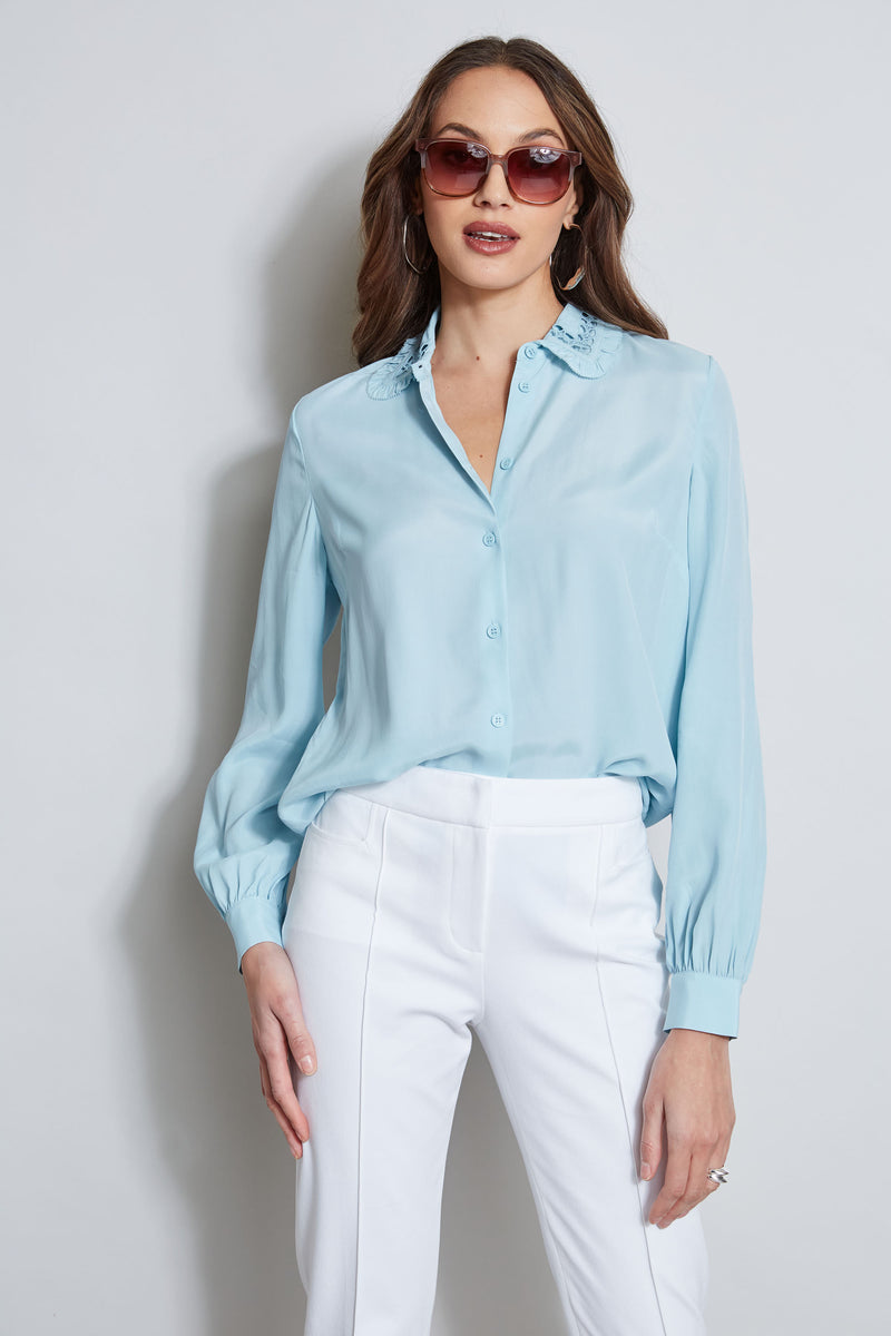 Embroidered Collar Shirt