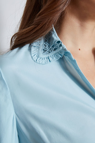 Embroidered Collar Shirt Image 5