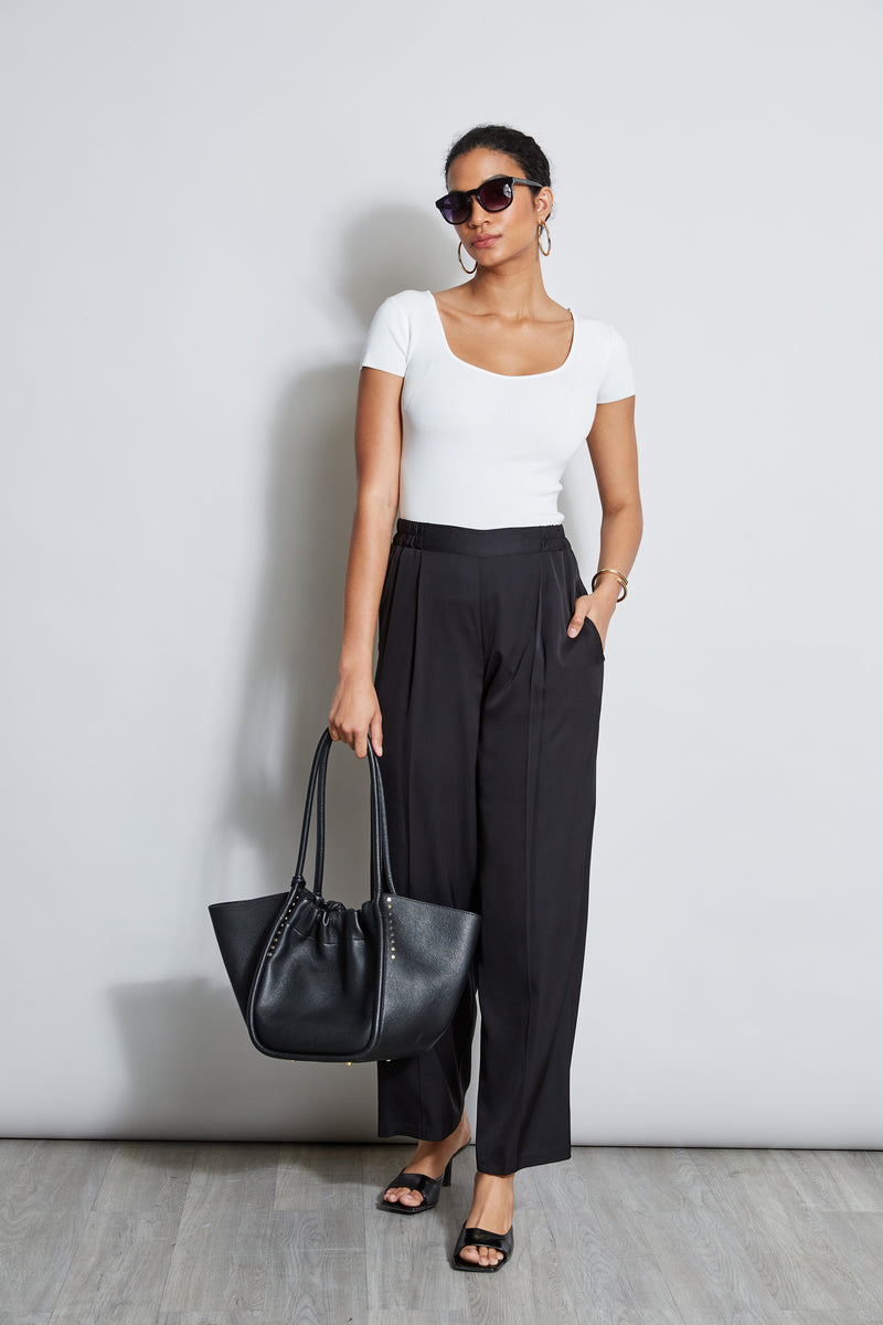 Pleated Silk Pant