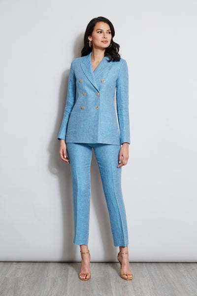 Linen Straight Leg Pant Image 2