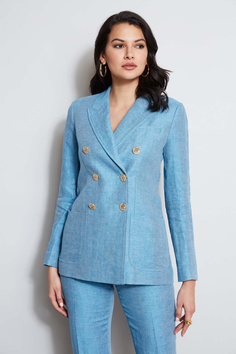 Linen Double Breasted Blazer – Elie Tahari