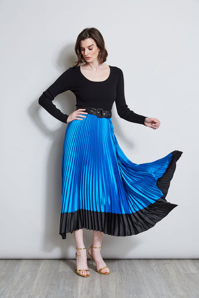 Pleated Belted Dress Image 5