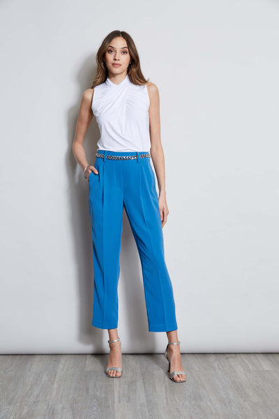Pleated Straight Leg Pull On Pant Image 2