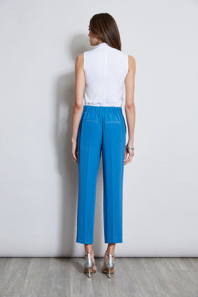 Pleated Straight Leg Pull On Pant Image 4