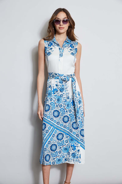 Silk Cascade Garden Shirt Dress Image 3