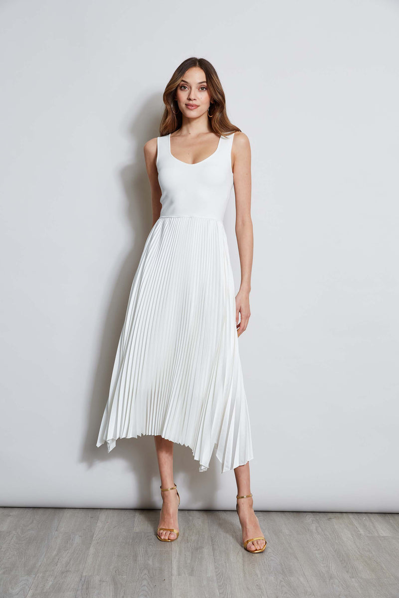 Sleeveless Contour Pleated Midi Dress – Elie Tahari