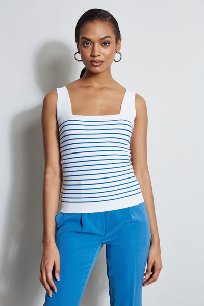 Stripe Square Neck Sweater Image 1