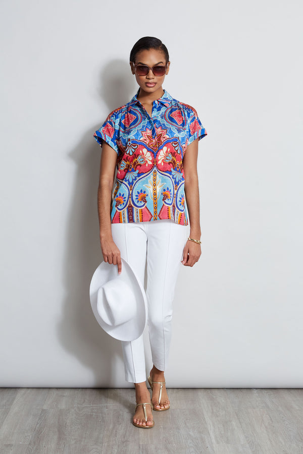 Silk Tapestry Floral Shirt