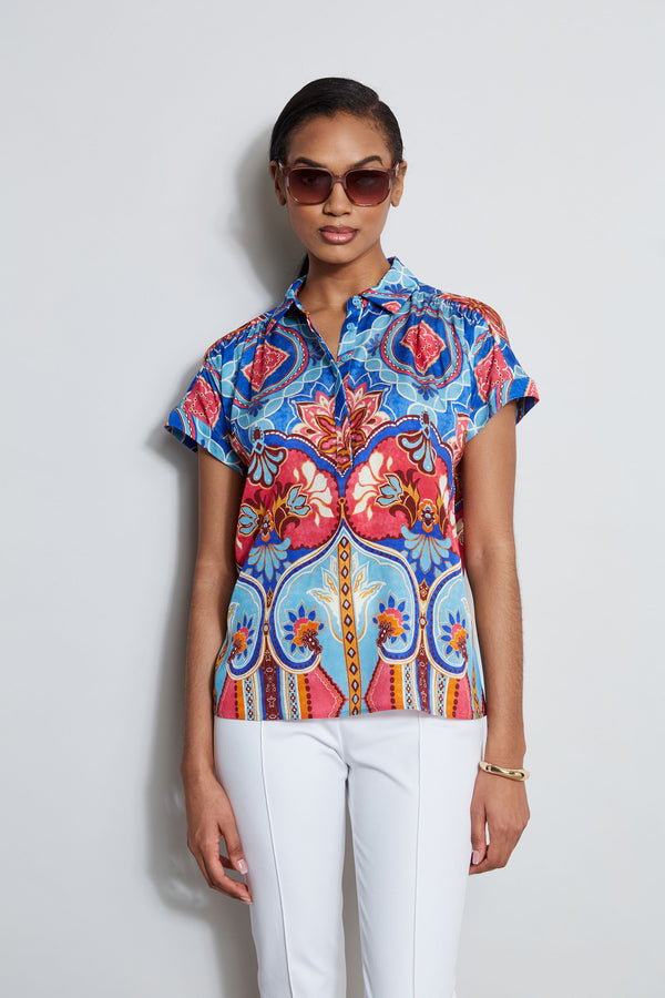 Silk Tapestry Floral Shirt