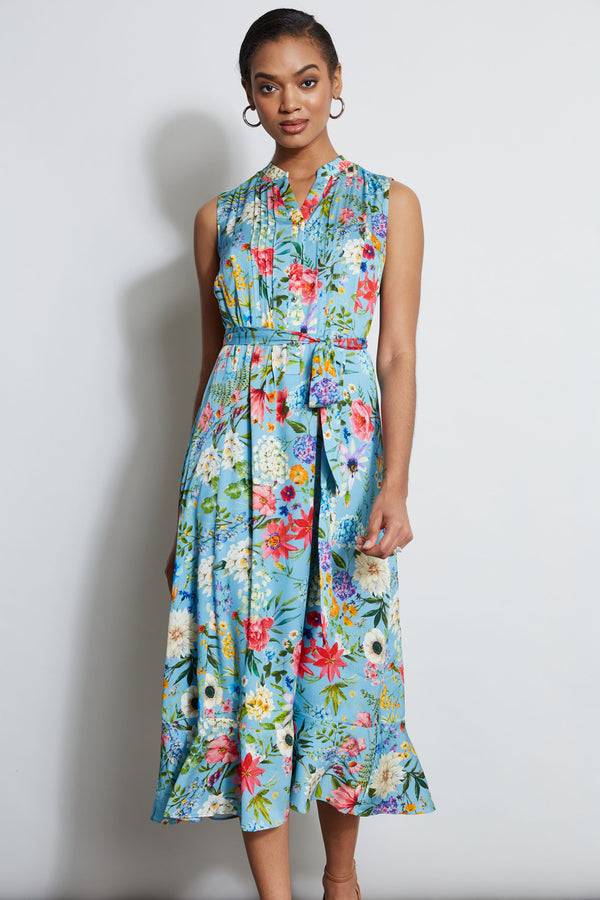 Silk Wild Meadow Shirt Dress