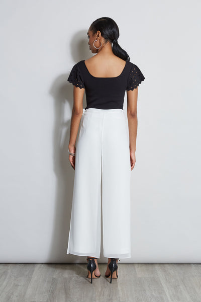 Cut Out Flutter Sleeve Sweater Image 6