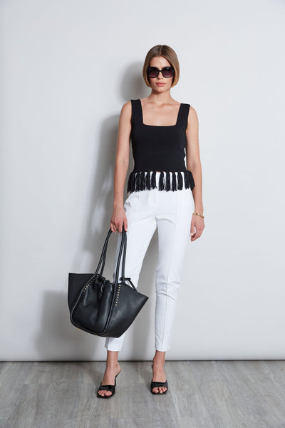 Fringe Hem Knit Top Image 5