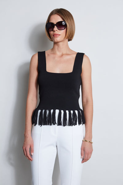 Fringe Hem Knit Top Image 4