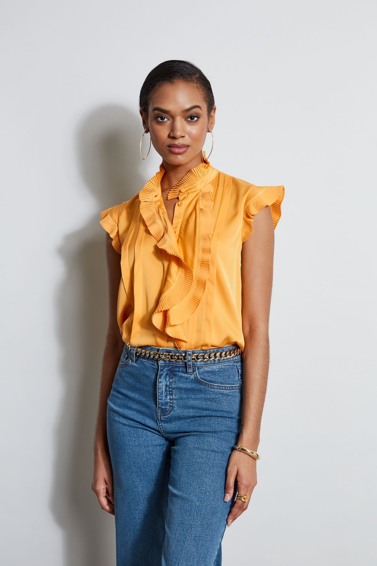 Silk Cascade Ruffle Shirt – Elie Tahari