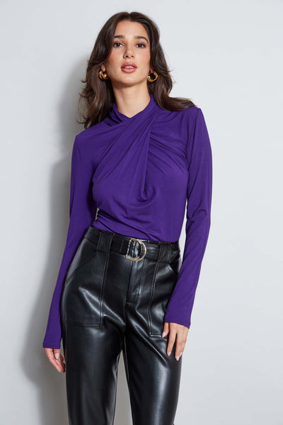 Long Sleeve Twist Neck Knit Image 1