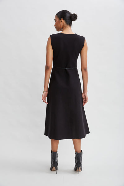 Square Neck Belted Sweater Dress Image 5