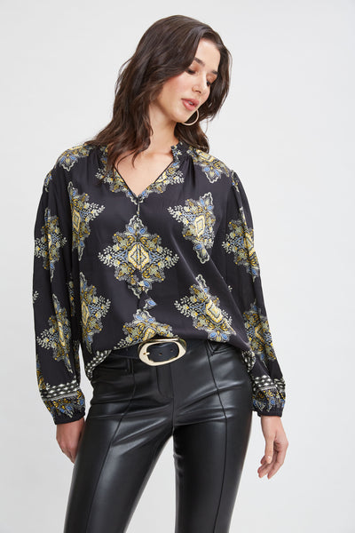 Silk Geometric Shirt Image 3