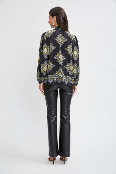 Silk Geometric Shirt Image 5