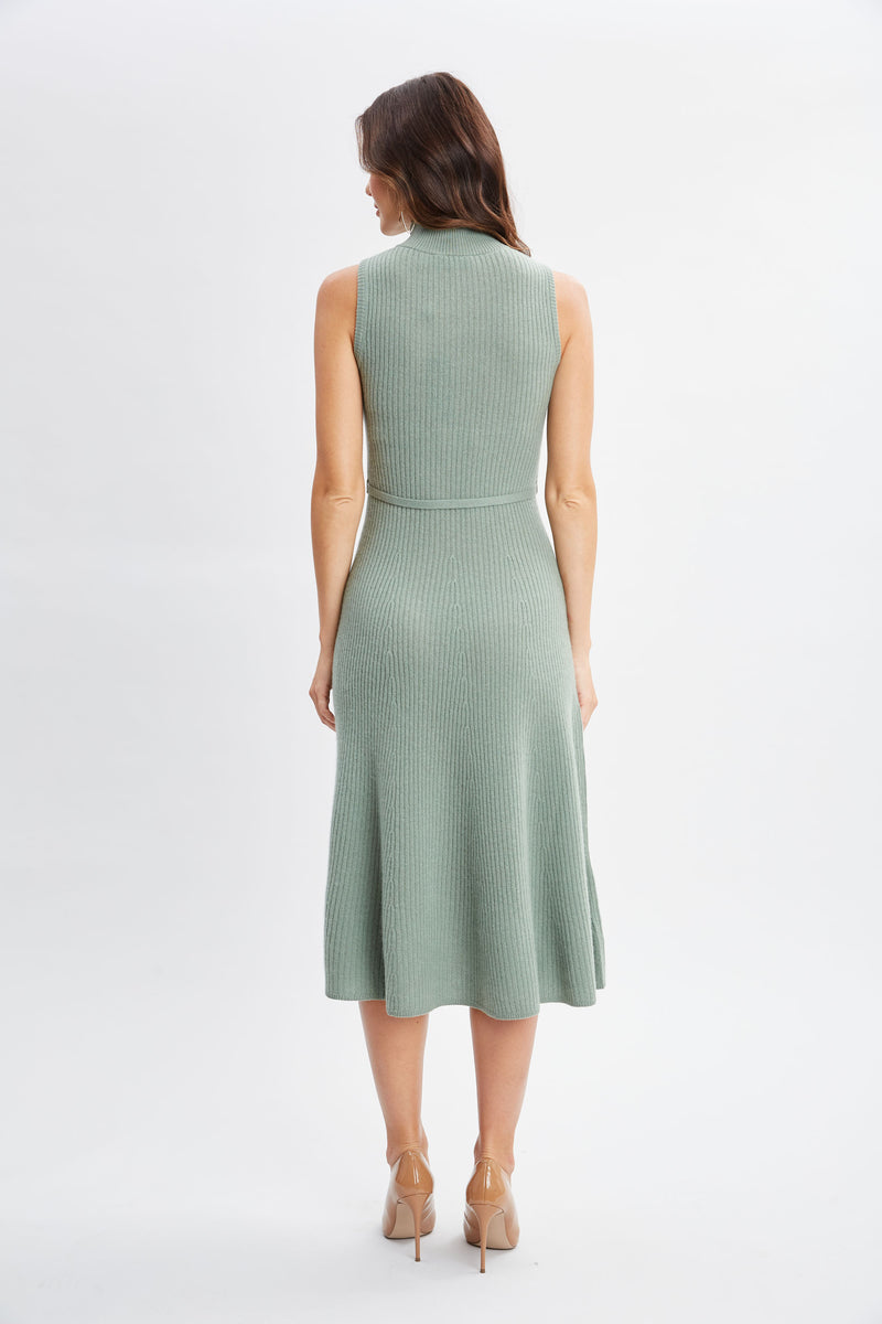 Sleeveless Cashmere Belted Dress Elie Tahari Sleeveless Cashmere Belted Dress Elie Tahari