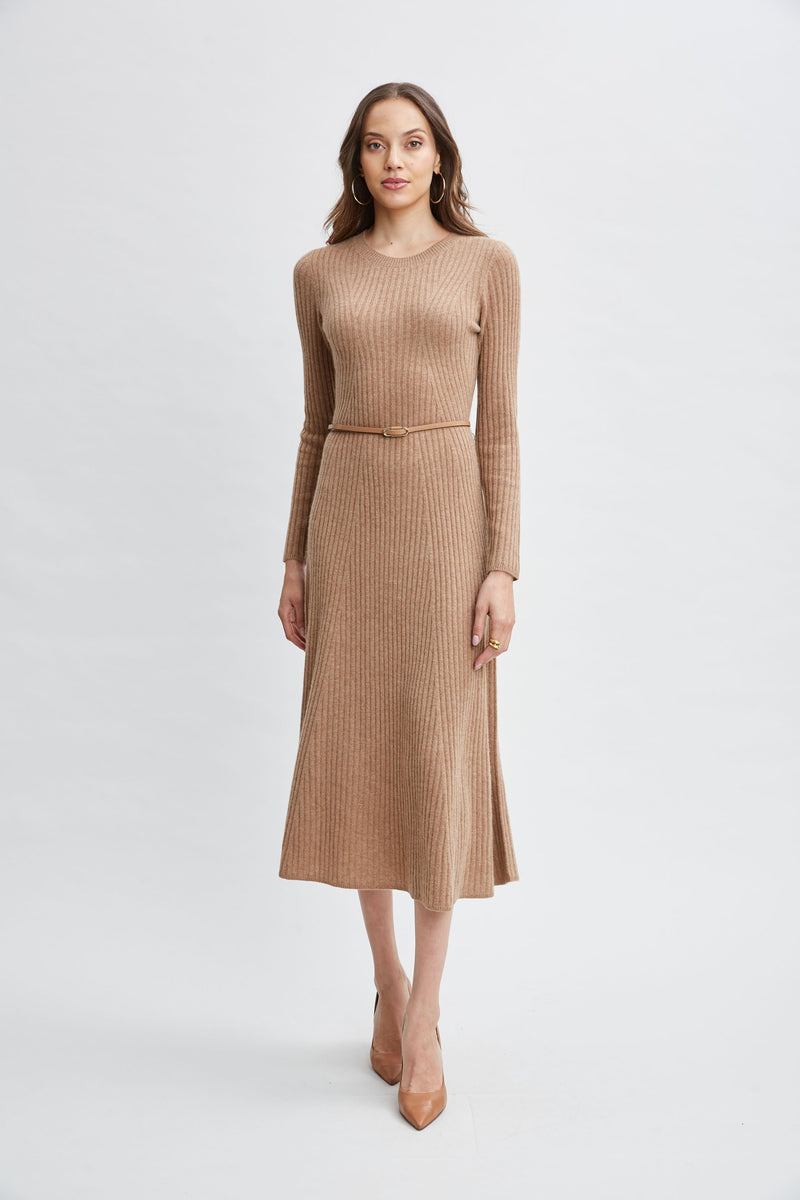 Cashmere Long Sleeve Belted Dress Elie Tahari Cashmere Long Sleeve Belted Dress Elie Tahari