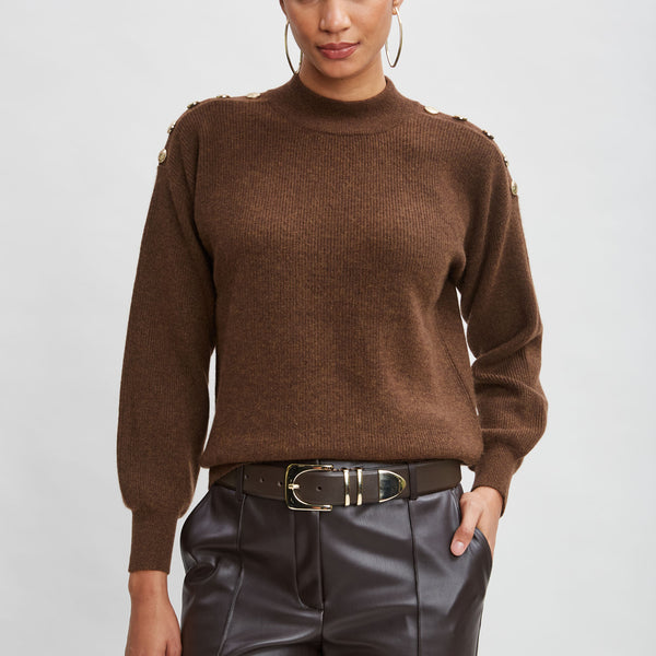 Cashmere Button Sweater Elie Tahari