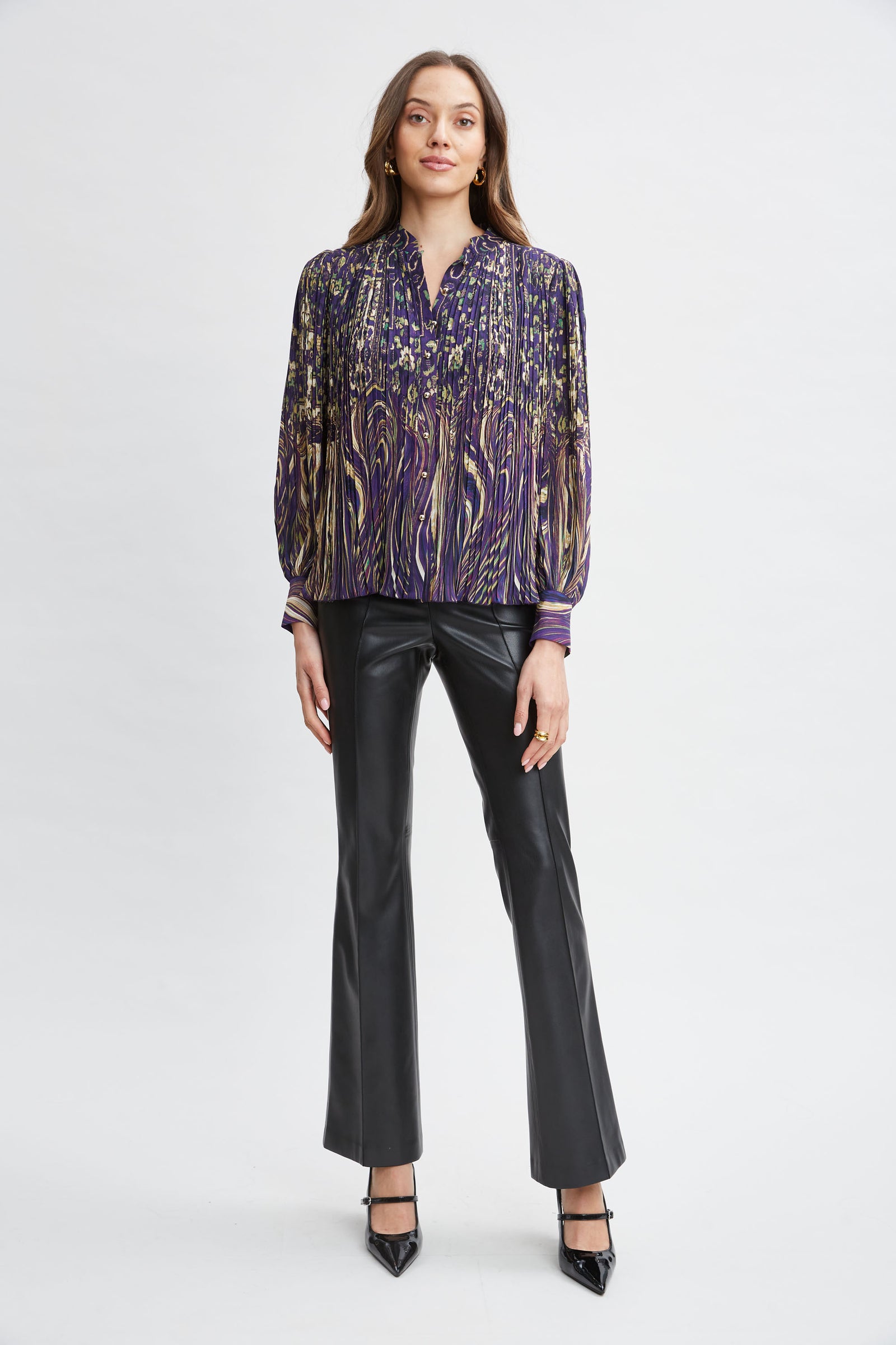 Paisley Micro Pleat Shirt – Elie Tahari