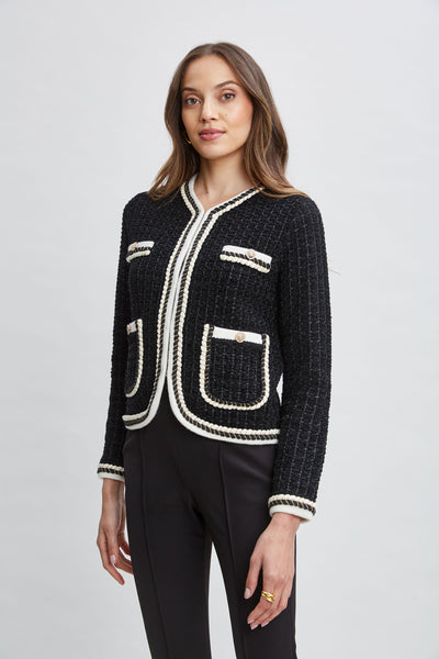 Contrast Cardigan Sweater Image 3