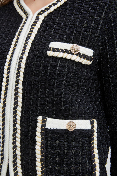 Contrast Cardigan Sweater Image 5