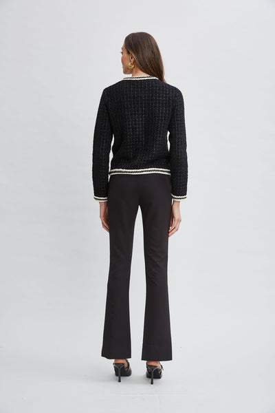 Contrast Cardigan Sweater Image 6