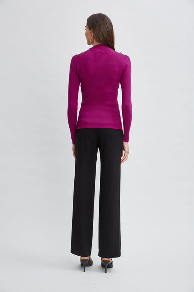 Mock Neck Button Sweater Image 6