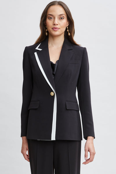 Contrast Trim Blazer Image 3