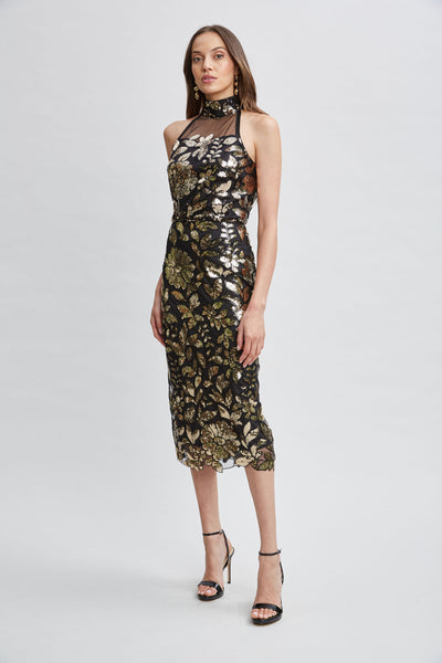 Floral Sequin Midi Skirt Image 5