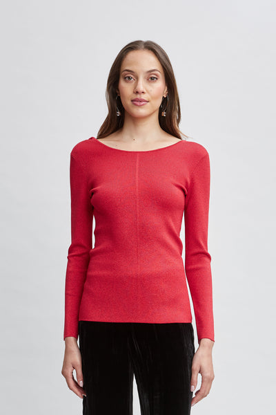 Draped Chain Lurex Sweater Image 1
