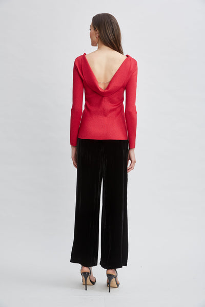 Draped Chain Lurex Sweater Image 5