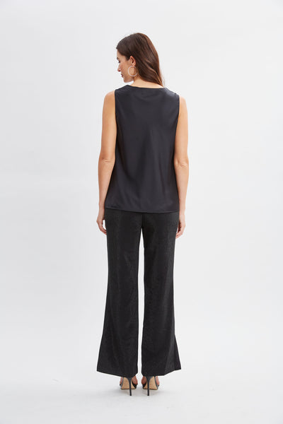 Silk Satin Cowl Neck Top Image 5