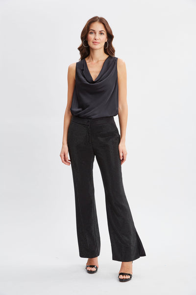 Silk Satin Cowl Neck Top Image 3