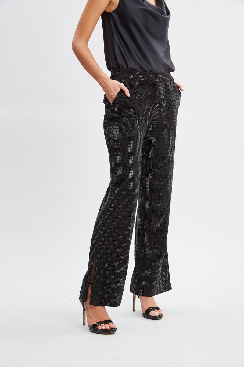 Rhinestone Embellished Pants