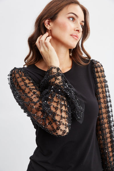 Sequin Sleeve Knit Image 6