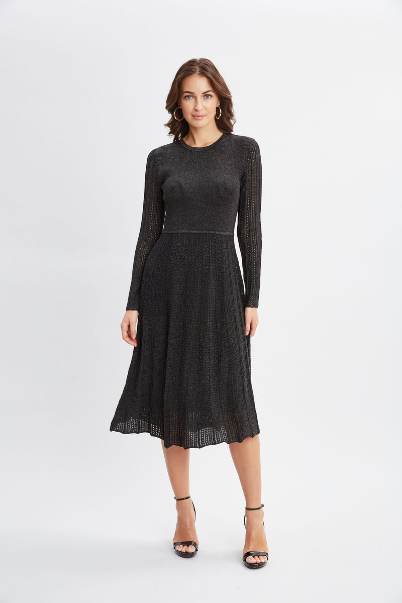 Lurex Flare Sweater Dress Elie Tahari Lurex Flare Sweater Dress Elie Tahari
